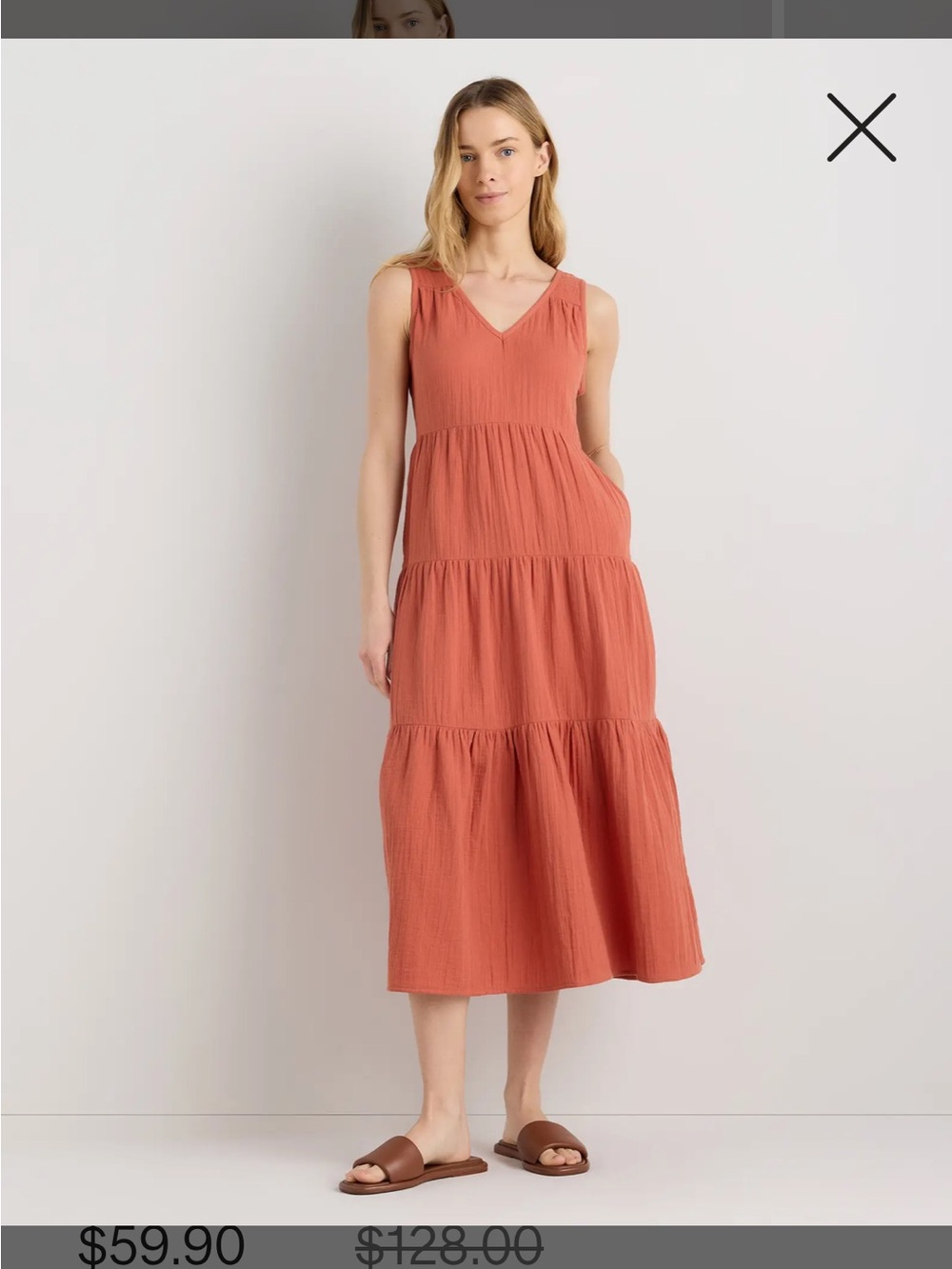 Quince Cotton Gauze Tiered Maxi Dress - Picture 8 of 9